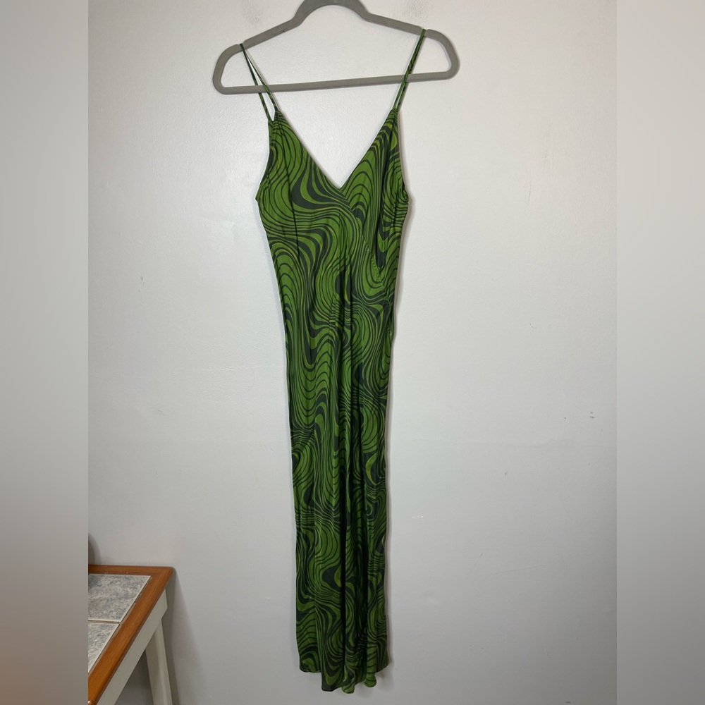 Zara Women’s printed midi Slip dress size small Grunge Abstract Blogger Hot - Picture 3 of 12